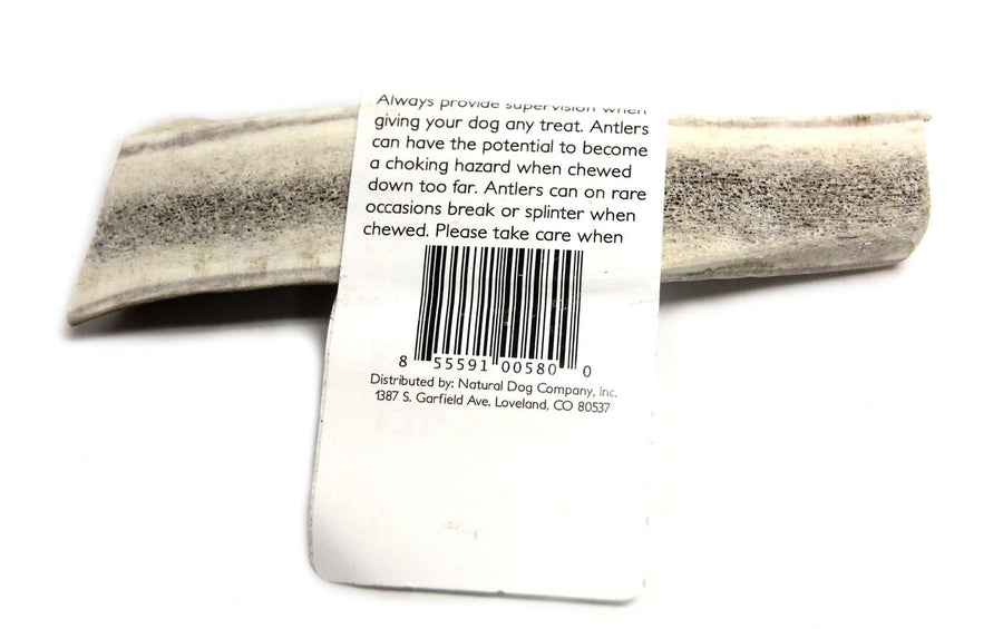 Tuesday's Natural Dog Company Small Split Elk Antler Dog Chew, Label