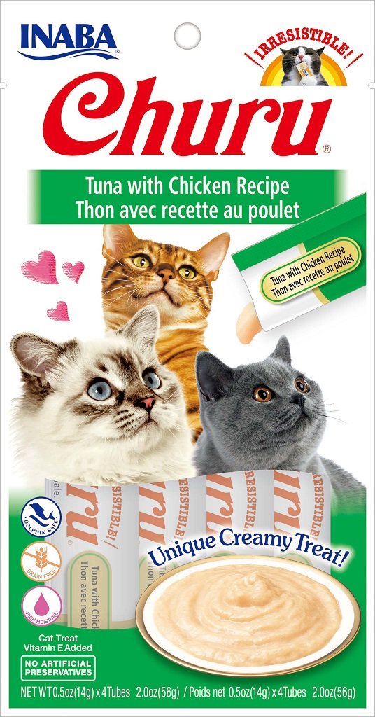 Inaba Churu Purée Tuna With Chicken Cat Treat Incredible Pets
