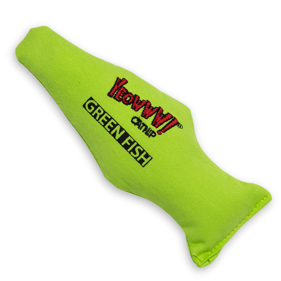 Yeowww! Green Fish Catnip Cat Toy