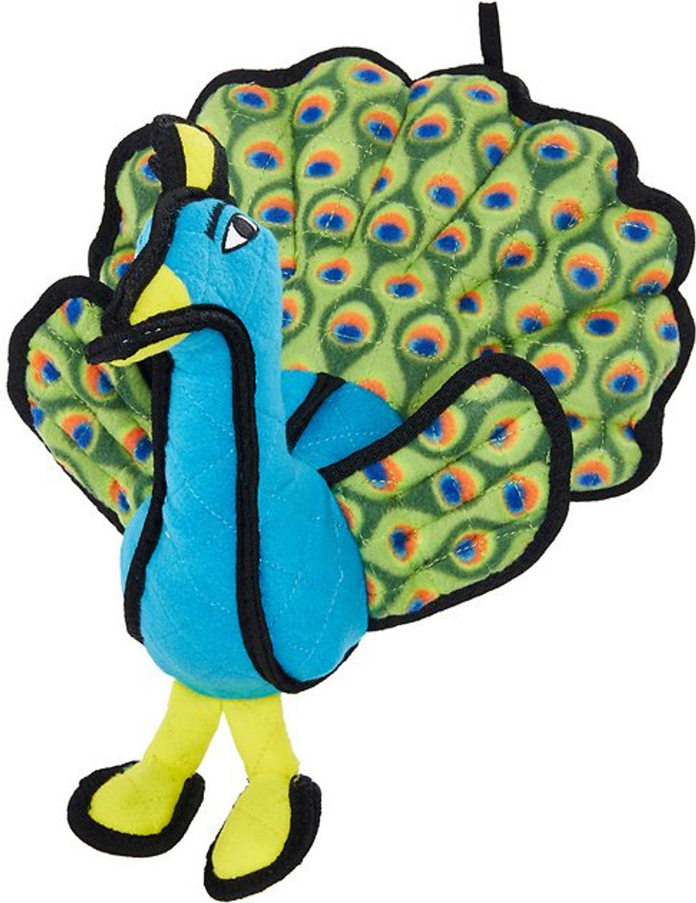 VIP Tuffy's Peacock Squeaky Plush Dog Toy Close Up