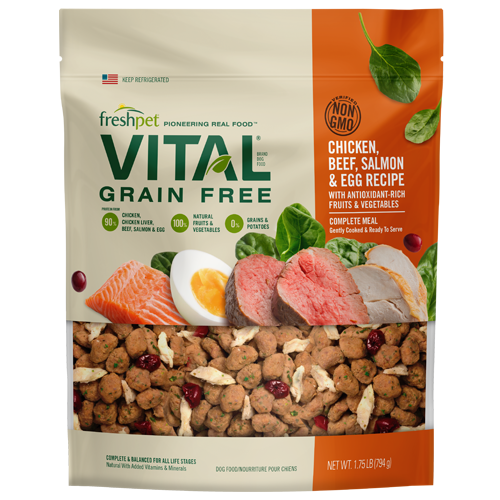 Fresh Pet Vital Grain Free Complete Meal Chicken, Beef, Salmon & Egg Recipe for Dogs