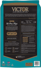 Victor Classic Hi-Pro Plus Dog & Puppy Food 40lbs, Back of Bag