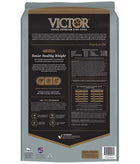 Victor Purpose Senior Healthy Weight Dog Food 40lbs, Back of bag