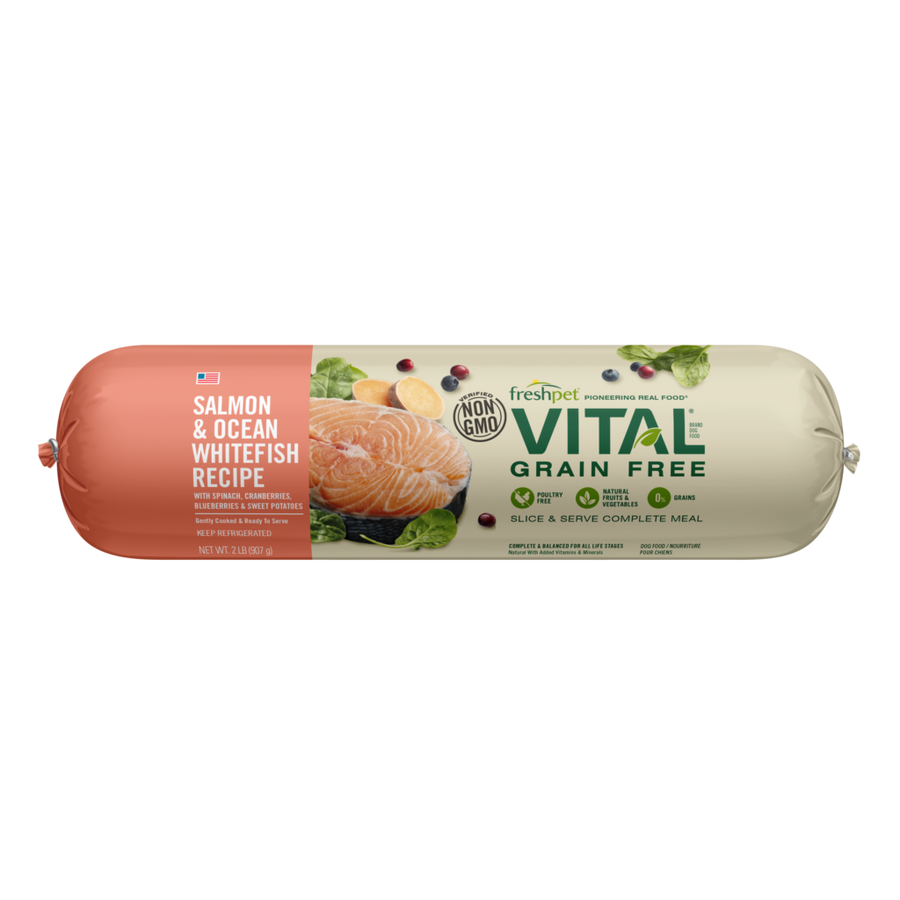 Fresh Pet Vital Grain Free Salmon & Ocean Whitefish Fresh Dog Food Roll