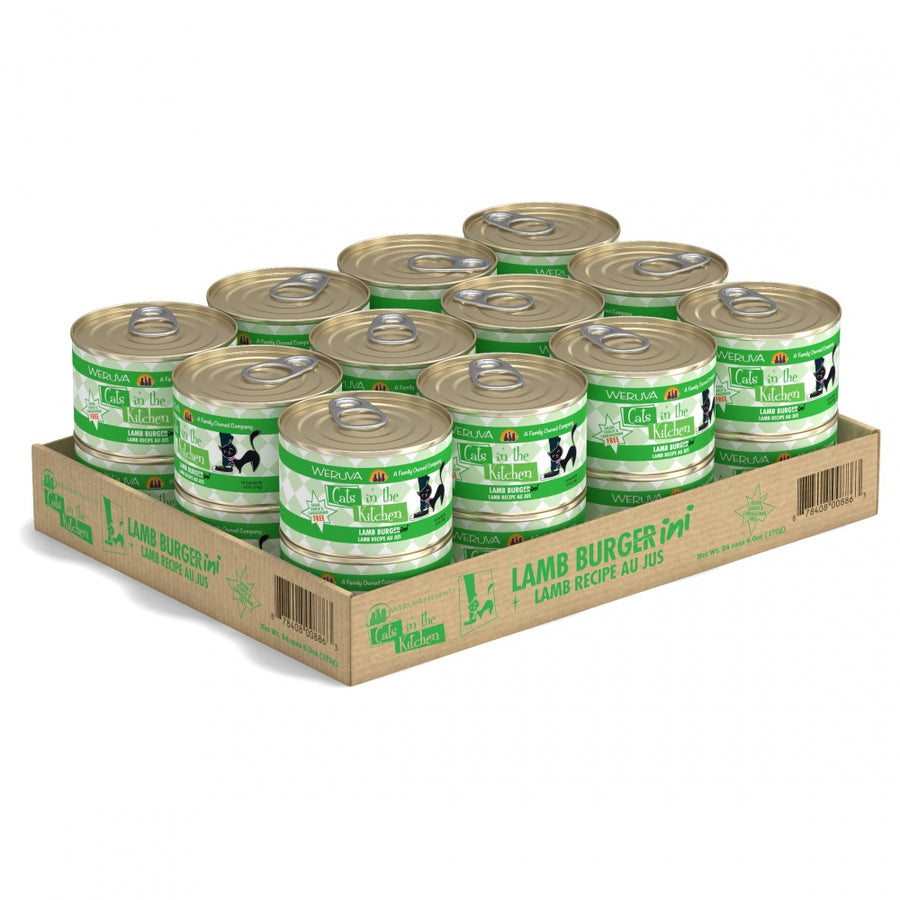Weruva Cats in the Kitchen Lamb Burgerini Canned Cat Food, Case of 24