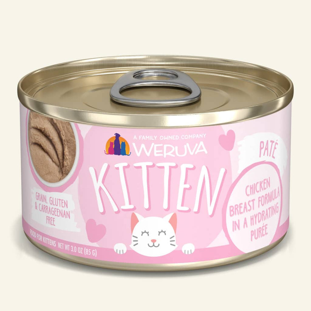 Weruva Kitten Chicken Breast Canned Food 3oz, Front Can