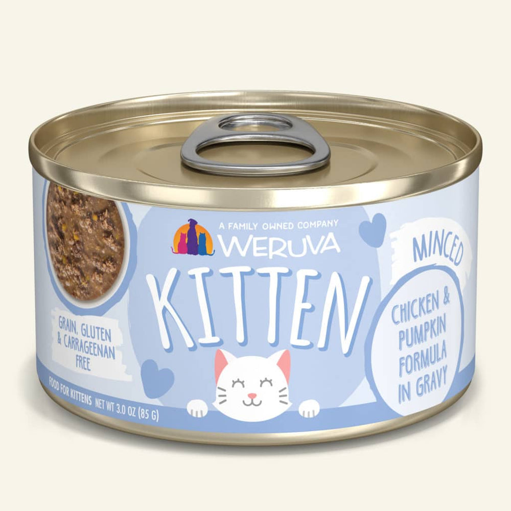 Weruva Kitten Chicken & Pumpkin Canned Food 3oz, Front Can