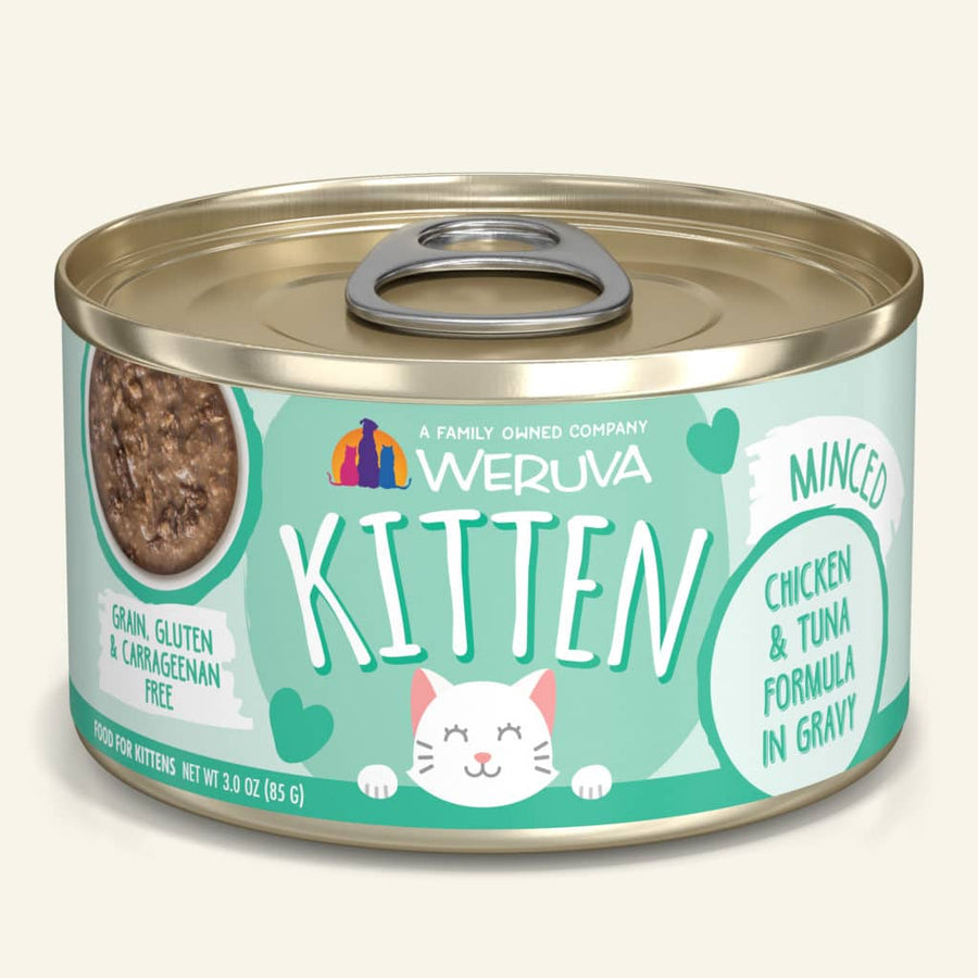 Weruva Kitten Chicken & Tuna Canned Food 3oz, Front Can