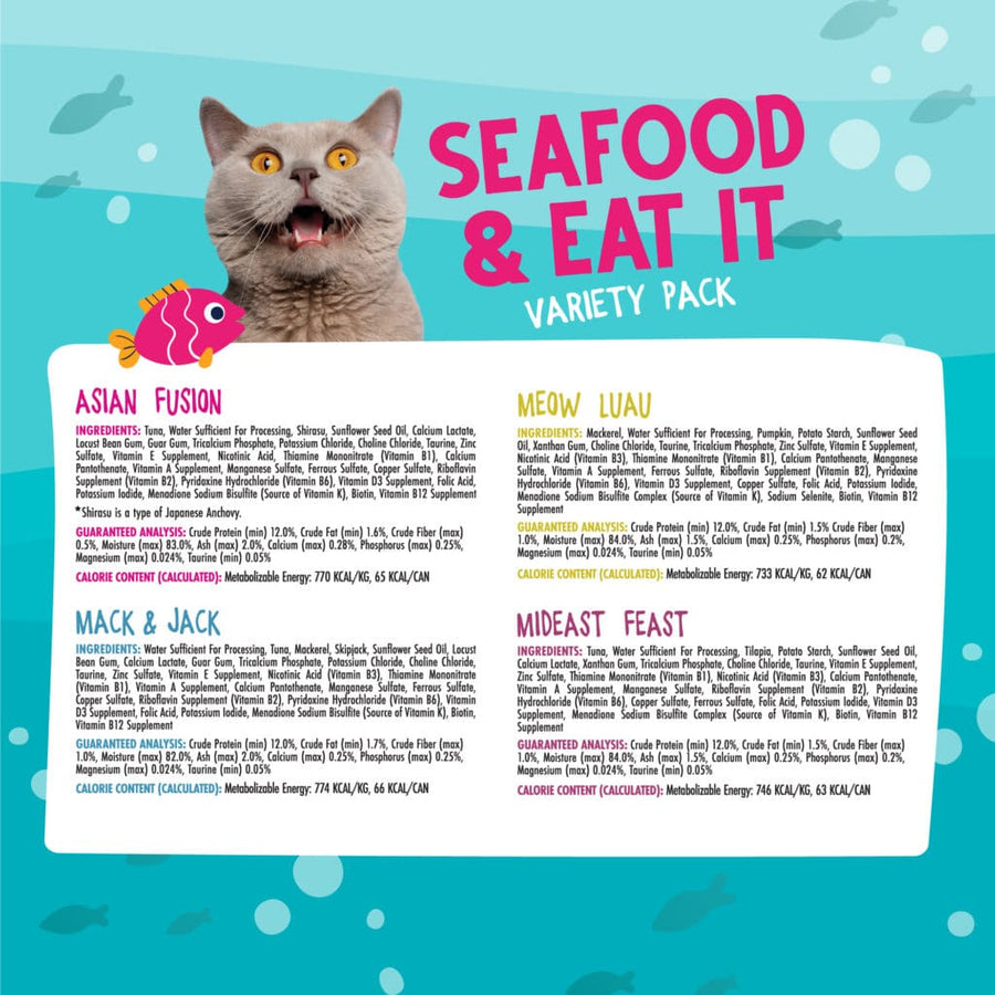 Weruva Seafood & Eat It! Classic Canned Variety Pack, 4 Flavors