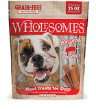 Wholesomes Bruno's Pork Jerky Strips Dog Treats Front Pouch