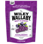Wiley Wallaby Huckleberry Australian Style Licorice 10z, Front Packaging