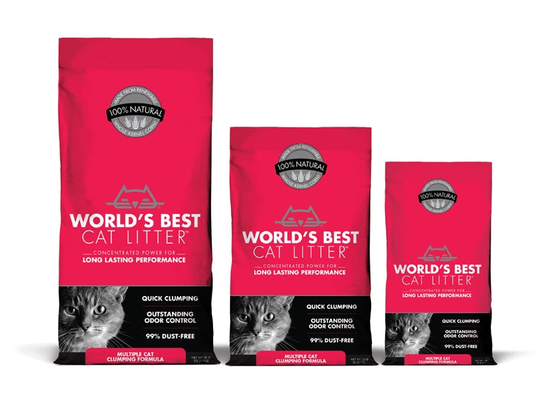 World's Best Multiple Cat Clumping Formula Cat Litter, all bag sizes