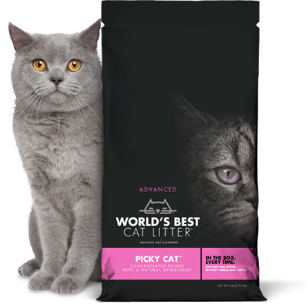 World's Best Picky Cat Clumping Formula Cat Litter Front Packaging