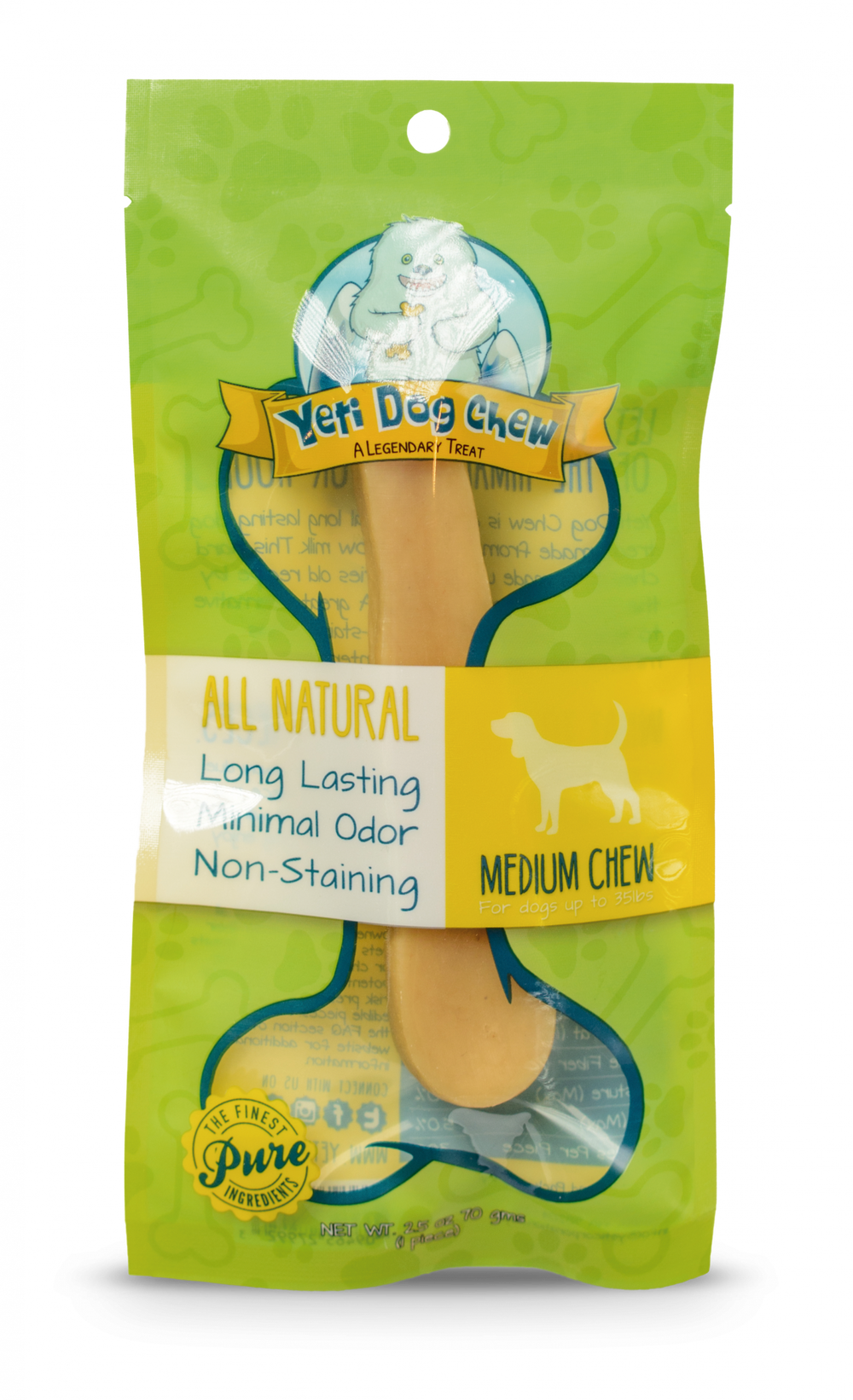 Yeti Dog Chew Medium, Front Pack