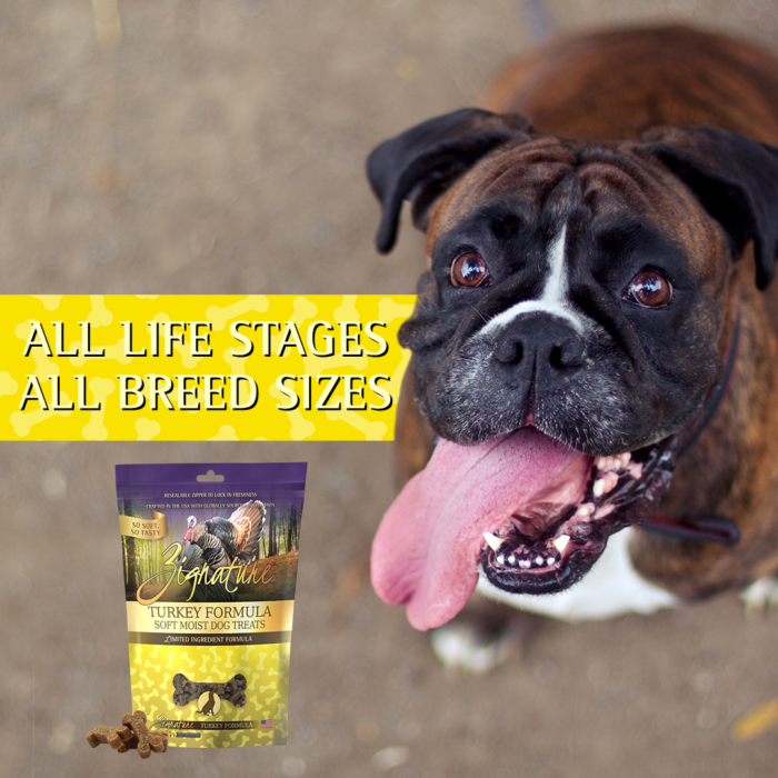 Zignature Grain Free Turkey Formula Soft Moist Dog Treats, all life stages and all breed sizes