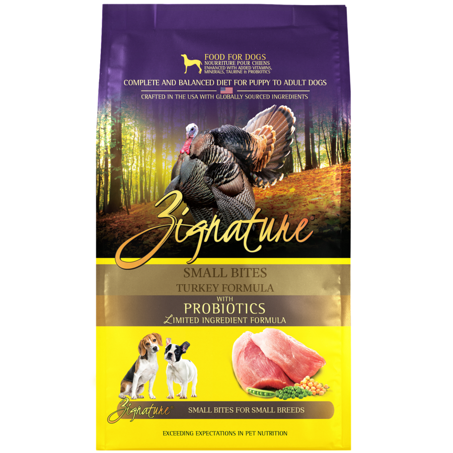 Zignature Small Bites Grain Free Turkey Formula Dry Dog Food