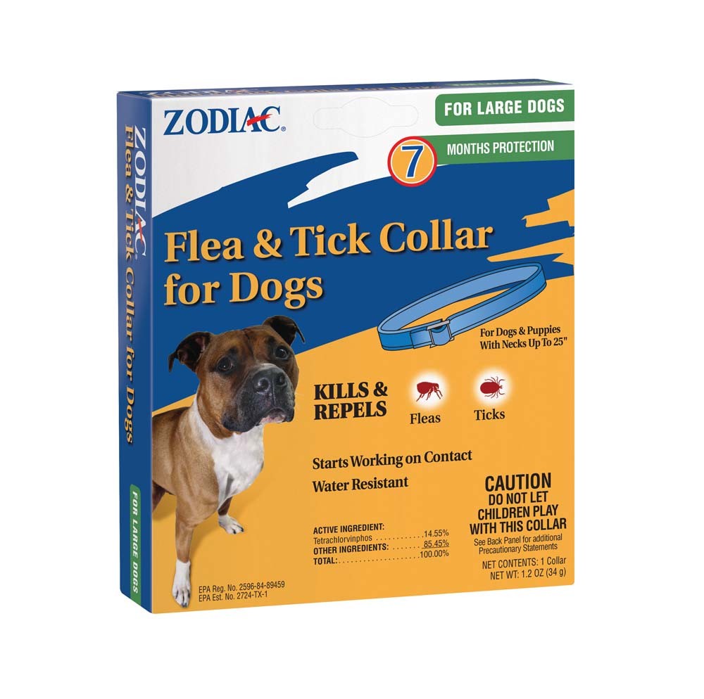 Zodiac Flea & Tick Collar For Dogs for Large Dog, Front of Box