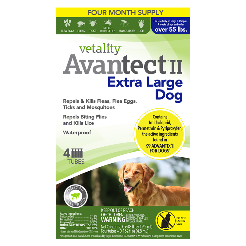 Vetality Avantect II for Dogs > 55 lbs 4 Dose