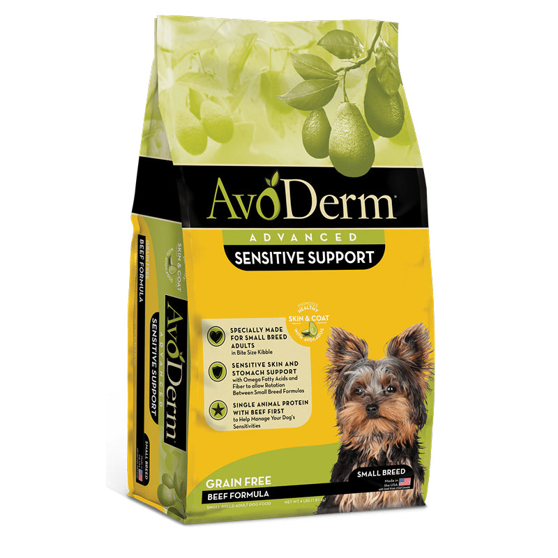 Avoderm Advanced Sensitive Support Small Breed LID Grain Free Beef Recipe Adult Dry Dog Food