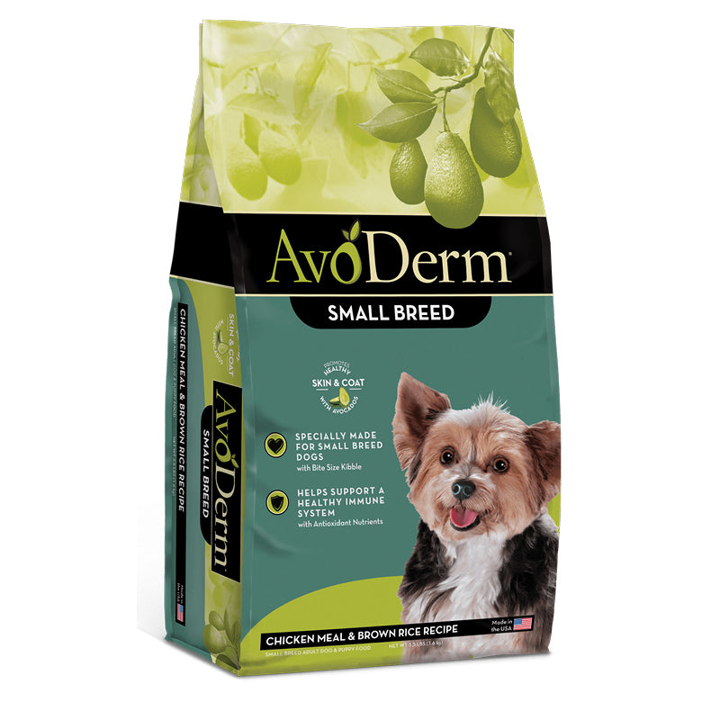 AvoDerm Natural Small Breed Adult Chicken Meal and Brown Rice Formula Dry Dog Food