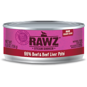 RAWZ 96% Beef & Beef Liver Canned Cat Food