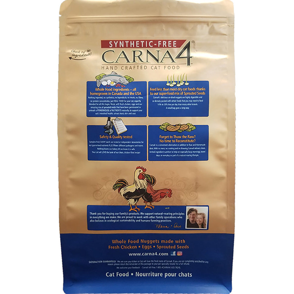 Carna4 Quick Baked Air Dried Grain Free Chicken Dry Cat Food