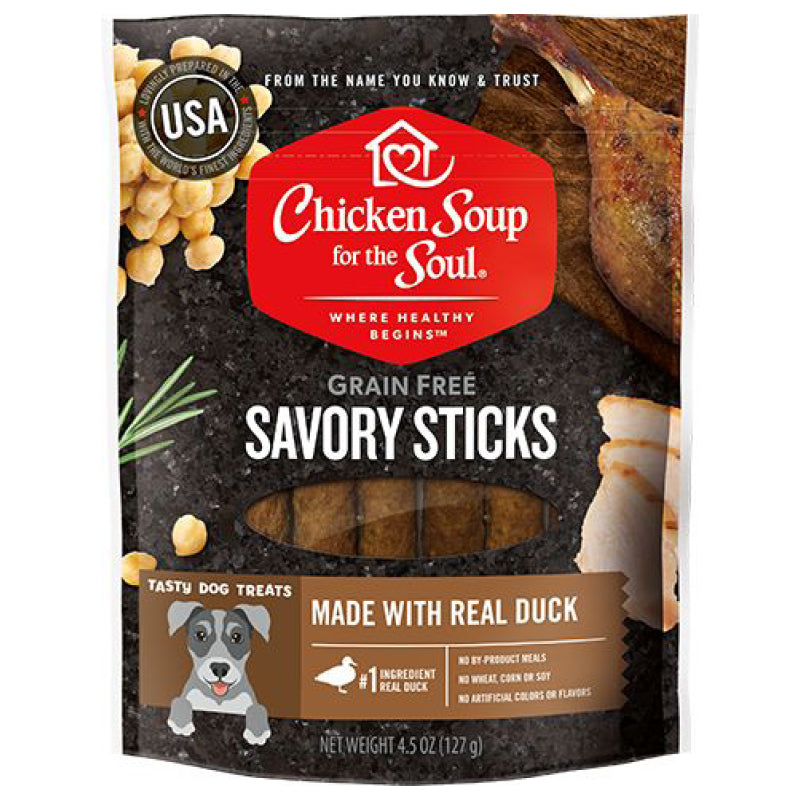 Chicken Soup for the Soul Grain Free Savory Sticks Duck Dog Treats