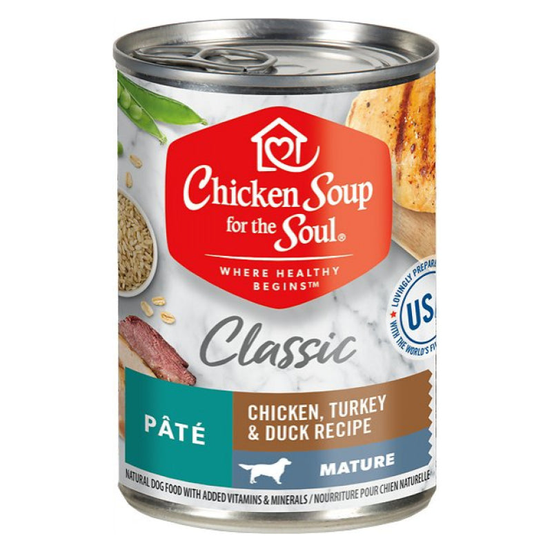 Chicken Soup For The Soul Mature Recipe with Chicken, Turkey & Duck Recipe Canned Dog Food