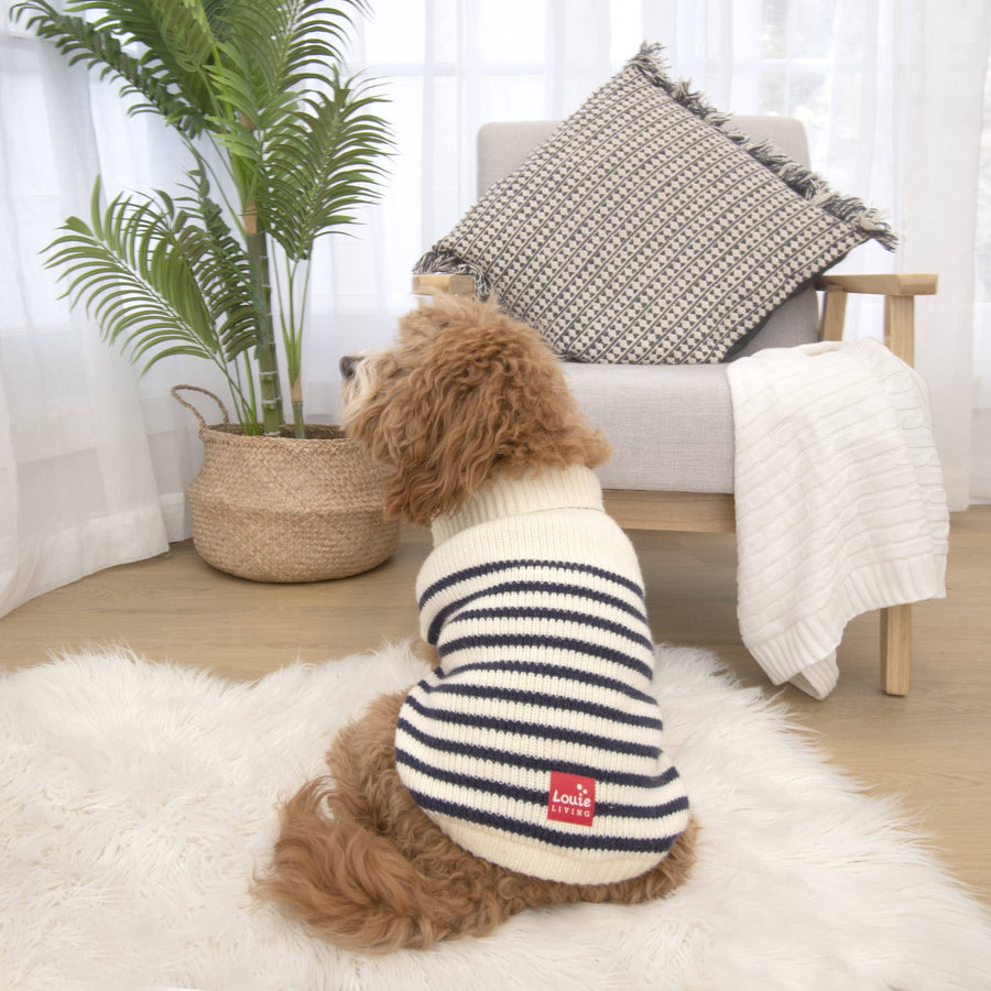 Louie Living Striped Navy & Blue Cardigan for Dogs