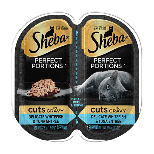 Sheba Perfect Portions Cuts in Gravy Delicate Whitefish & Tuna Entree Wet Cat Food