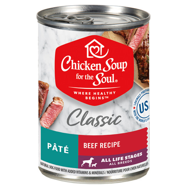 Chicken Soup For The Soul Classic Beef Pate Canned Dog Food