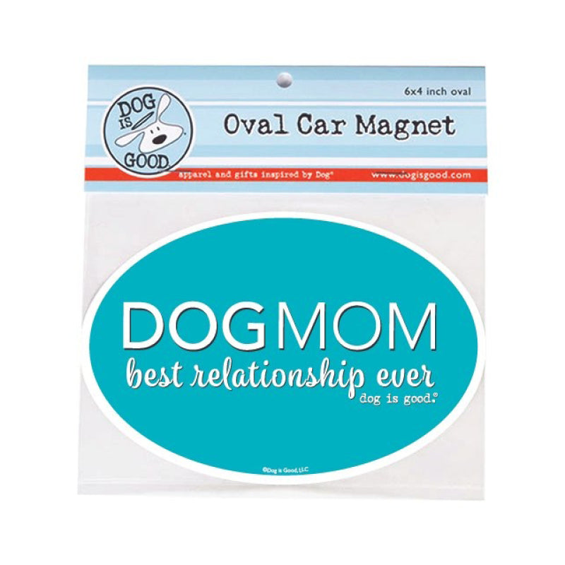 Dog Mom Car Turquoise Magnet