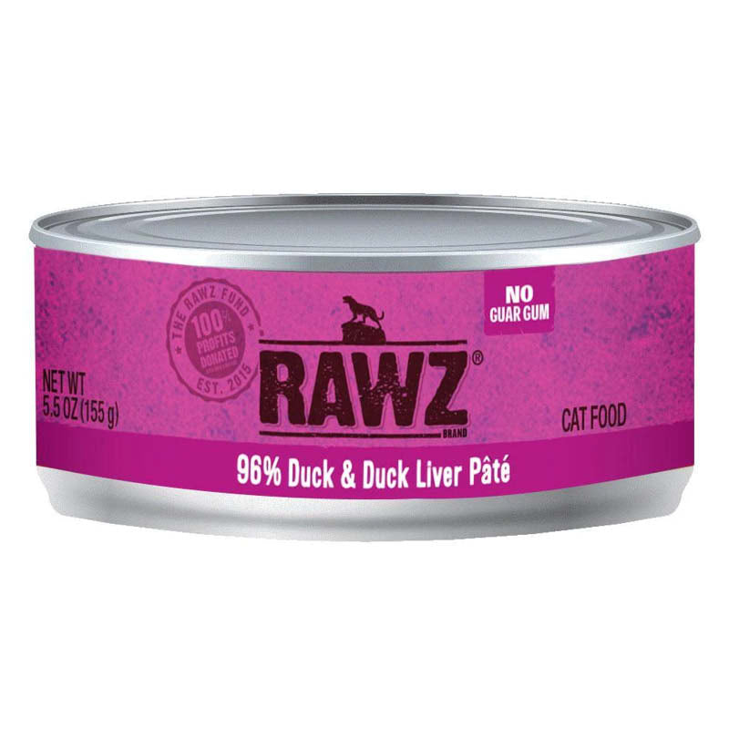 RAWZ 96% Duck & Duck Liver Canned Cat Food