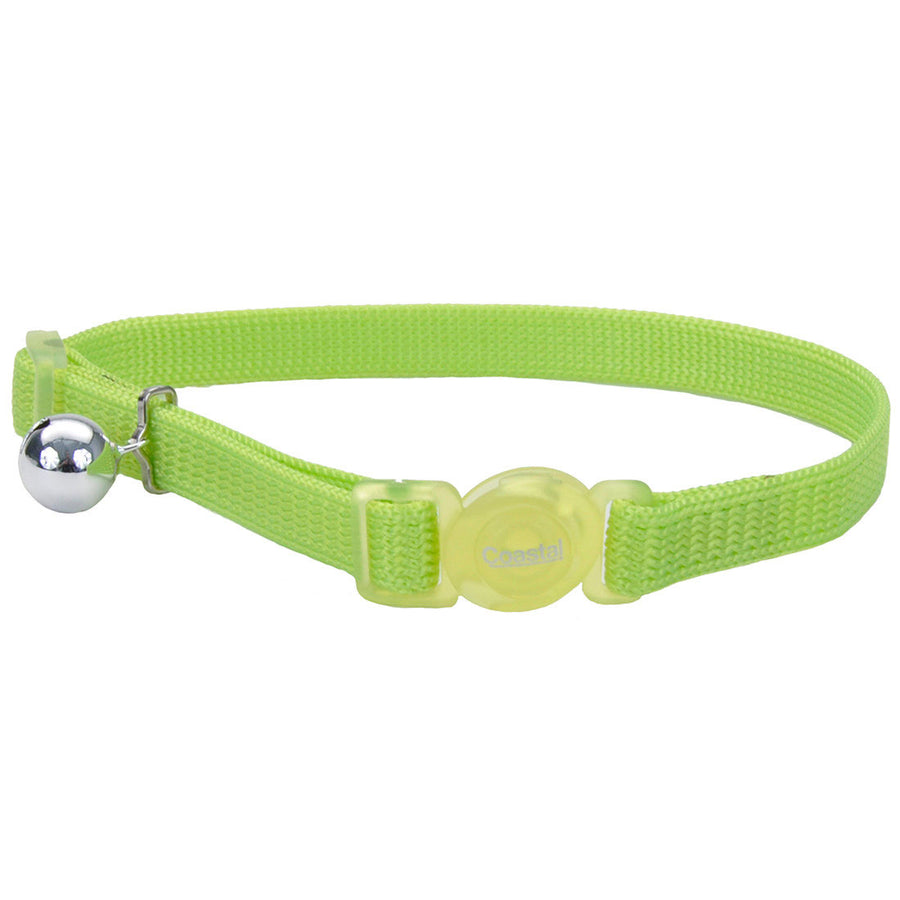 Coastal Safe Cat Adjustable Breakaway Cat Collar, Lime