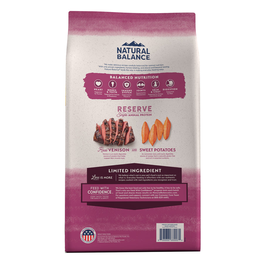 Natural Balance® Limited Ingredient Reserve Grain Free Sweet Potato & Venison Recipe Dry Dog Food