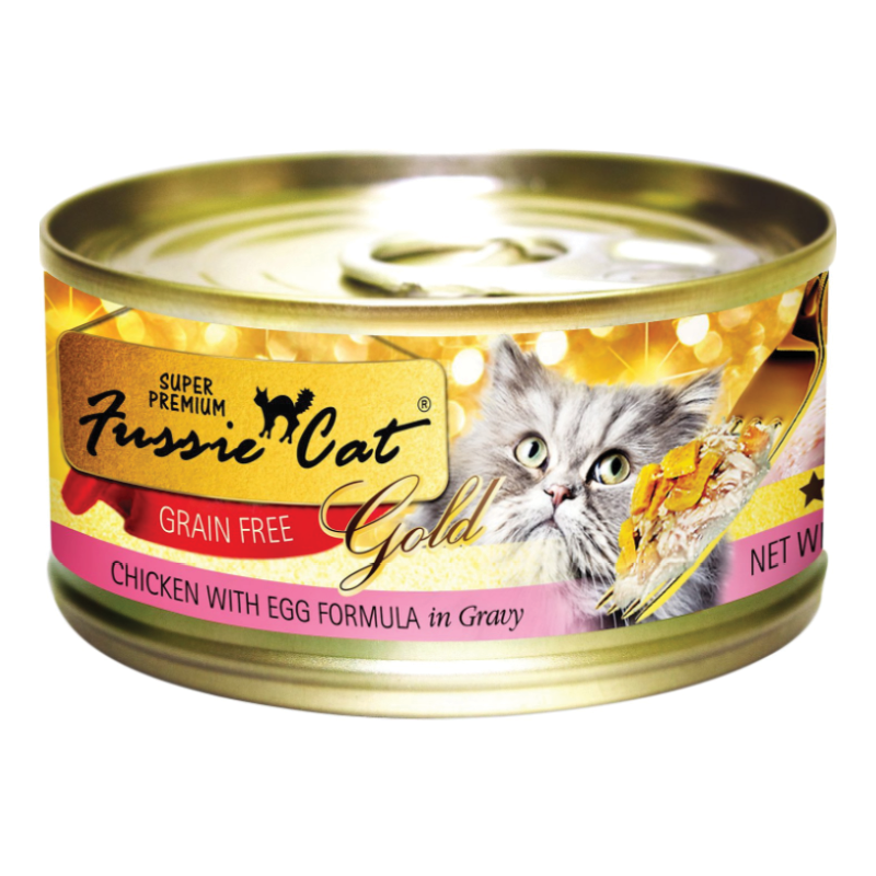 Fussie Cat Super Premium Grain Free Chicken with Egg in Gravy Canned Cat Food