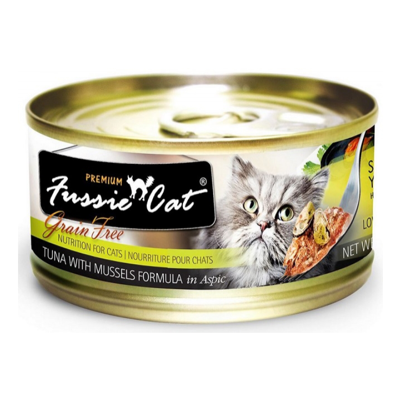 Fussie Cat Premium Tuna with Mussels Formula in Aspic Canned Food