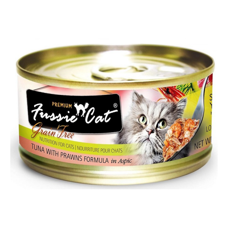 Fussie Cat Premium Tuna with Prawns Formula in Aspic Canned Food