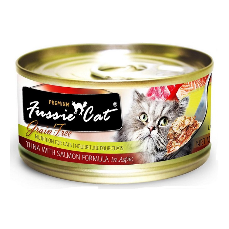 Fussie Cat Premium Tuna with Salmon Formula in Aspic Canned Food