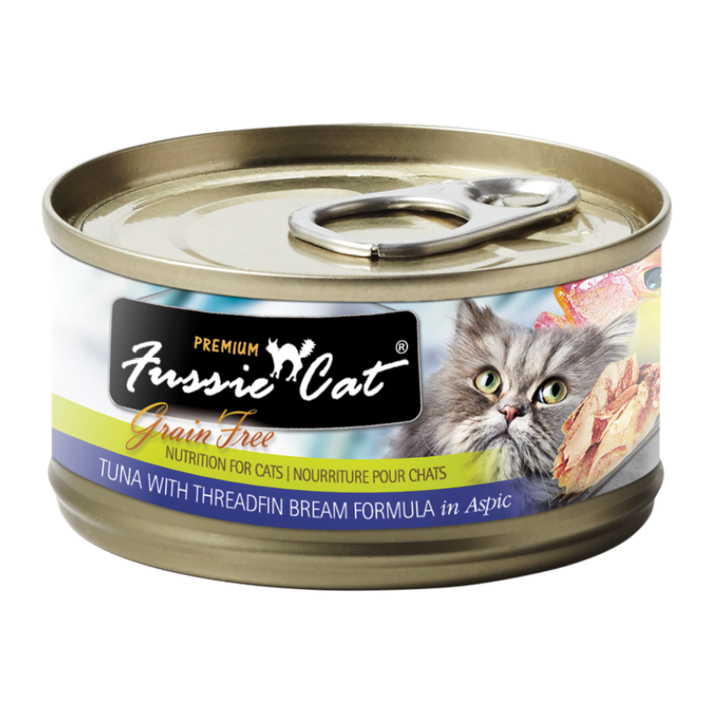 Fussie Cat Grain Free Premium Tuna with Threadfin Bream in Aspic Canned Cat Food