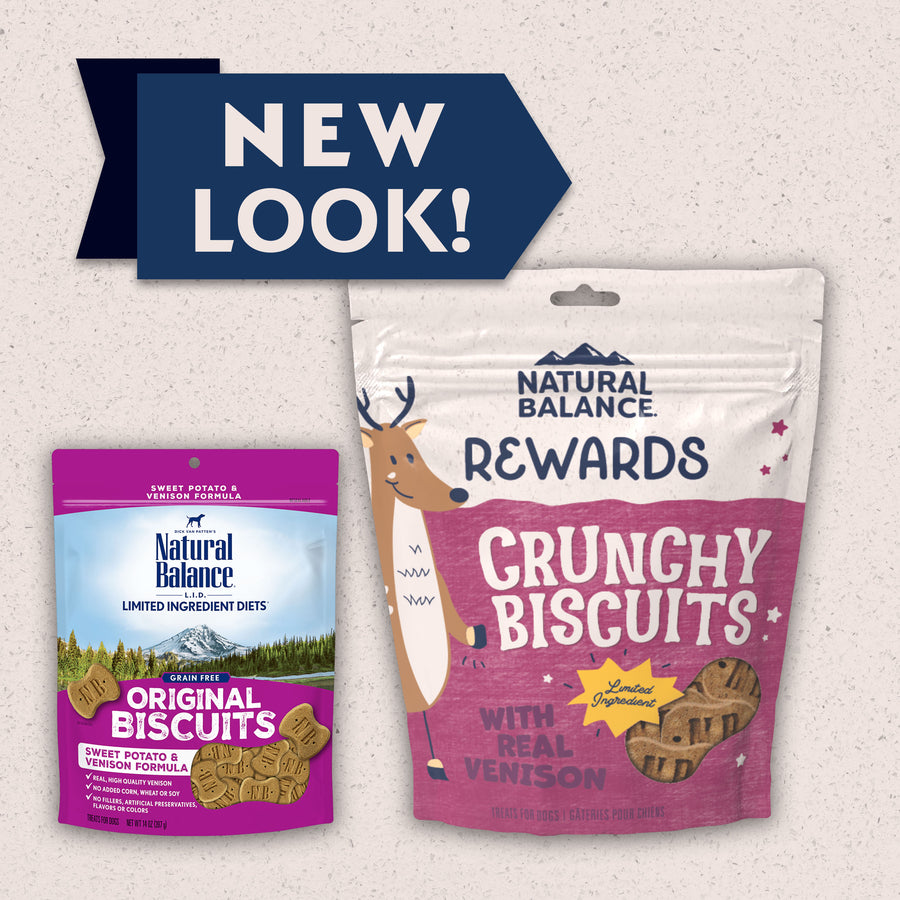 Natural Balance Rewards Crunchy Biscuits With Real Venison Dog Treat