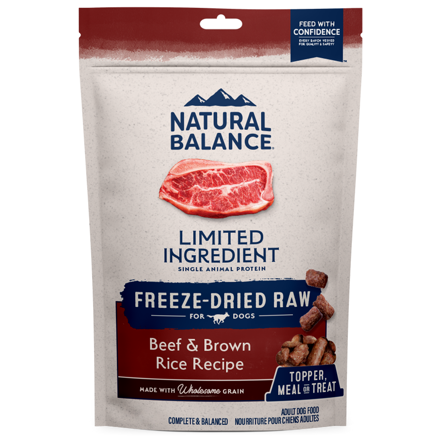 Natural Balance Limited Ingredient Freeze Dried Beef & Brown Rice Recipe Dog Freeze Dried