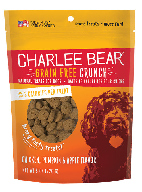 Charlee Bear Grain Free Crunch Chicken, Pumpkin, & Apple Flavored Dog Treats