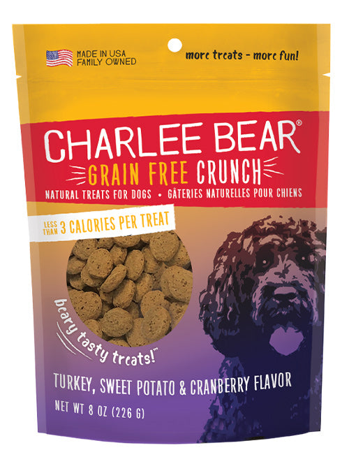 Charlee Bear Grain Free Crunch Turkey, Sweet Potato & Cranberry Flavored Dog Treats