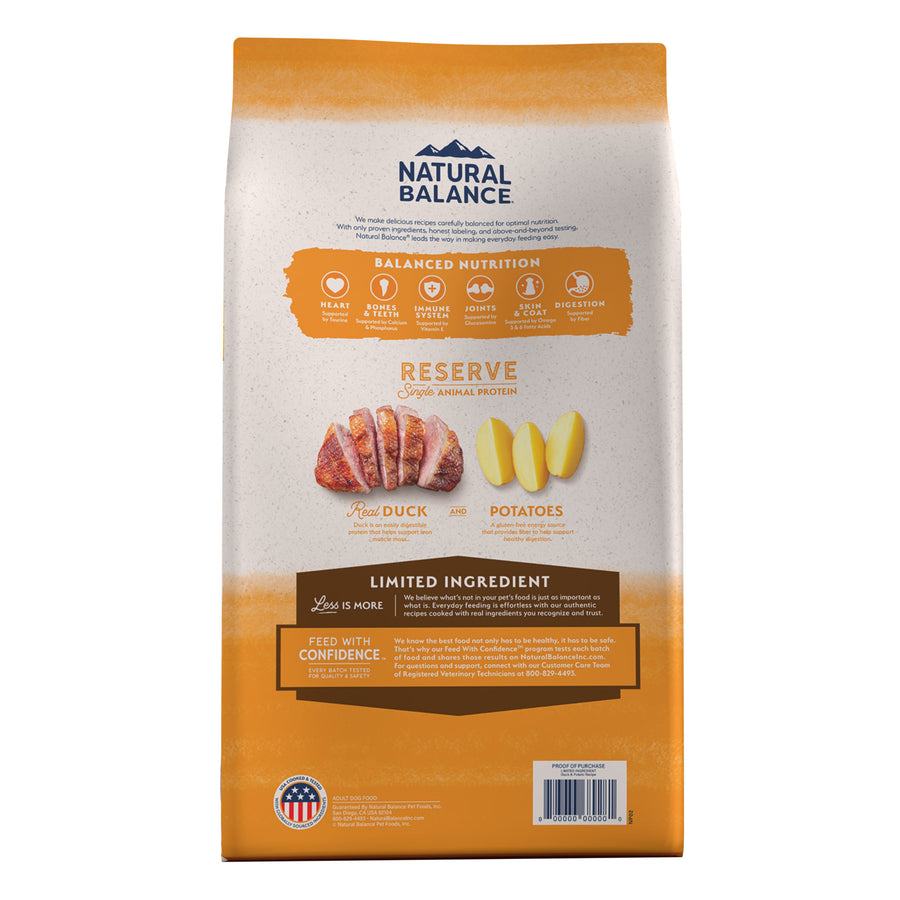 Natural Balance® Limited Ingredient Reserve Grain Free Duck & Potato Recipe Dry Dog Food