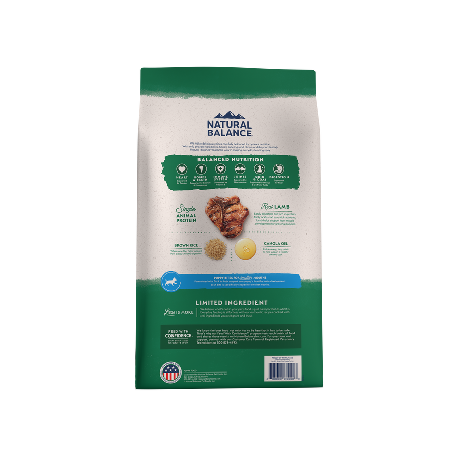 Natural Balance® Limited Ingredient Lamb & Brown Rice Puppy Recipe Dry Dog Food