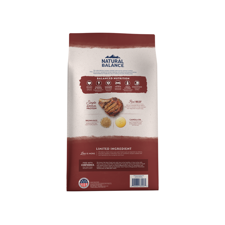 Natural Balance® Limited Ingredient Beef & Brown Rice Recipe Dry Dog Food