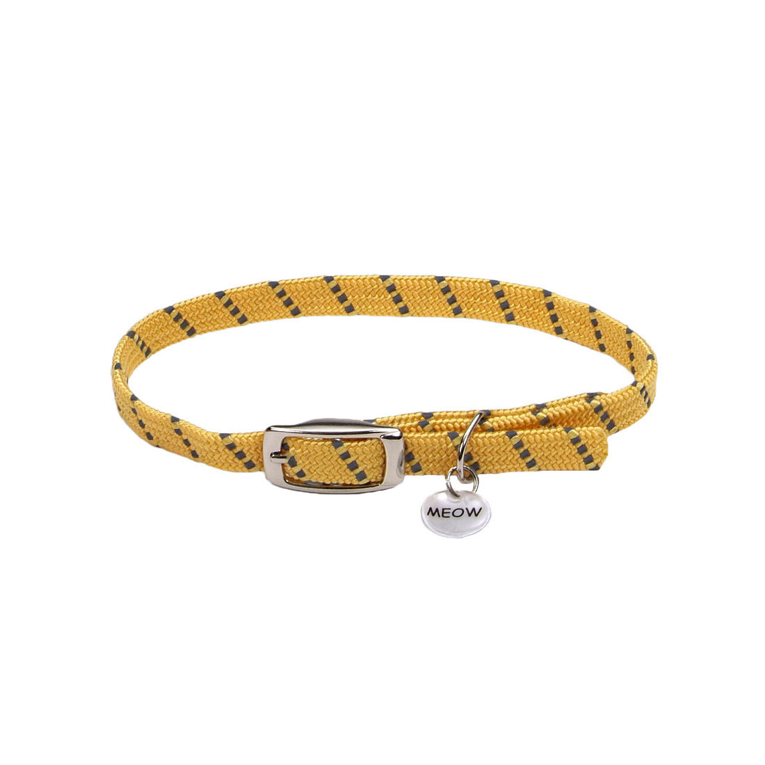 Coastal ElastaCat Reflective Stretch Cat Collar Yellow