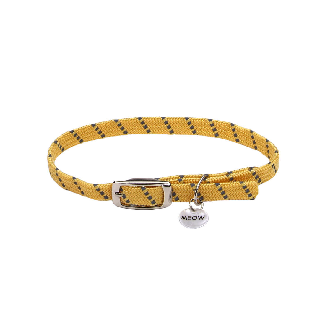 Coastal ElastaCat Reflective Stretch Cat Collar, Yellow