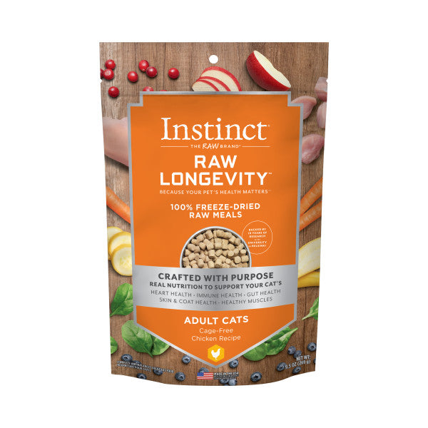 Instinct Longevity 100% Freeze Dried Raw Meals Cage-Free Chicken Recipe For Adult Cats